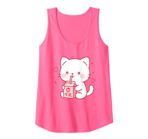 Kawaii Katze Erdbeermilch Niedlich Ästhetik Anime Mädchen Teens Tank Top Kawaii Katze Erdbeermilch Niedlich Ästhetik Anime Mädchen Teens Tank Top von Kawaii Cat Milk Japanese cute aesthetic Anime Girl