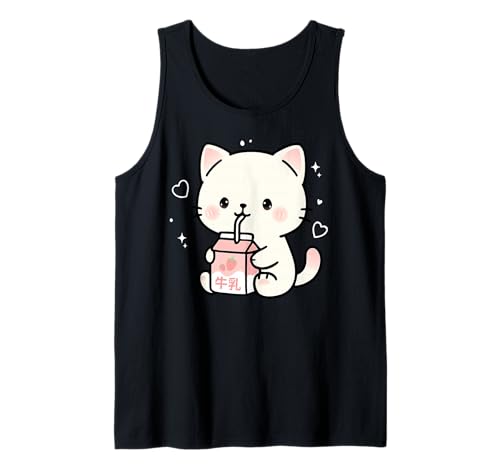 Kawaii Katze Erdbeermilch Niedlich Ästhetik Anime Mädchen Teens Tank Top Kawaii Katze Erdbeermilch Niedlich Ästhetik Anime Mädchen Teens Tank Top von Kawaii Cat Milk Japanese cute aesthetic Anime Girl