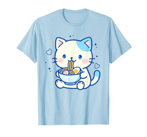 Kawaii Katze Ramen Japanisch Niedlich Ästhetik Anime Mädchen Teens T-Shirt Kawaii Katze Ramen Japanisch Niedlich Ästhetik Anime Mädchen Teens T-Shirt von Kawaii Cat Ramen Cute aesthetic Anime Teens Kids