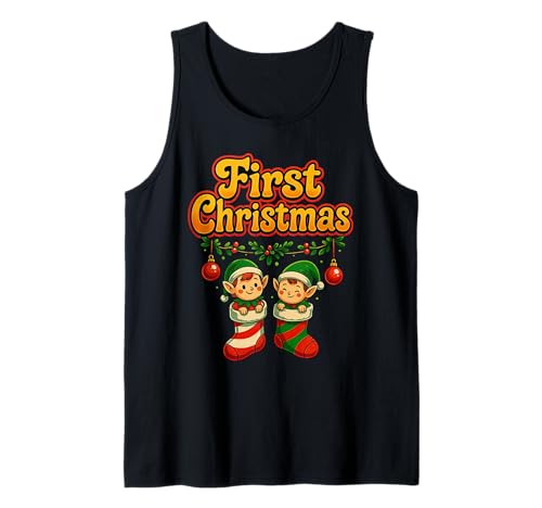 Festlicher Weihnachtspyjama mit süßen Elfen für Babys Tank Top Festlicher Weihnachtspyjama mit süßen Elfen für Babys Tank Top von Kawaii Christmas PJ Elf in Stocking XMAS Holidays