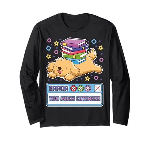 Error Too Much Cuteness Lustiger Hund, Entwickler, Welpenbuch, Wurm, Hund, Mama Langarmshirt Error Too Much Cuteness Lustiger Hund, Entwickler, Welpenbuch, Wurm, Hund, Mama Langarmshirt von Kawaii Coding Humor for Developers & Testers