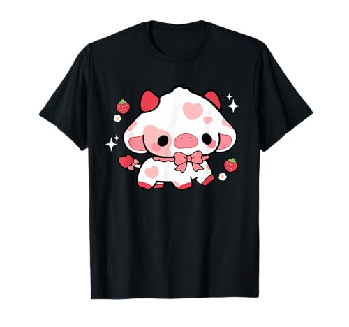 Kawaii Kuh Erdbeere niedlich ästhetisch Anime Mädchen Teenager Kinder T-Shirt Kawaii Kuh Erdbeere niedlich ästhetisch Anime Mädchen Teenager Kinder T-Shirt von Kawaii Cow Cute Strawberry aesthetic Anime Girls