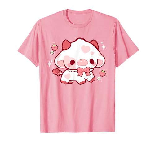 Kawaii Kuh Erdbeere niedlich ästhetisch Anime Mädchen Teenager Kinder T-Shirt Kawaii Kuh Erdbeere niedlich ästhetisch Anime Mädchen Teenager Kinder T-Shirt von Kawaii Cow Cute Strawberry aesthetic Anime Girls