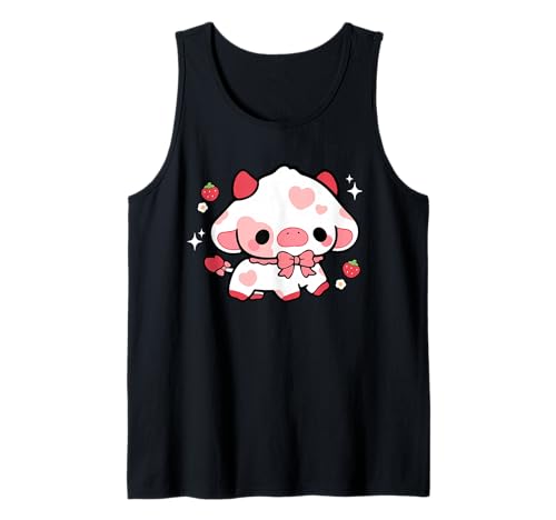 Kawaii Kuh Erdbeere niedlich ästhetisch Anime Mädchen Teenager Kinder Tank Top Kawaii Kuh Erdbeere niedlich ästhetisch Anime Mädchen Teenager Kinder Tank Top von Kawaii Cow Cute Strawberry aesthetic Anime Girls