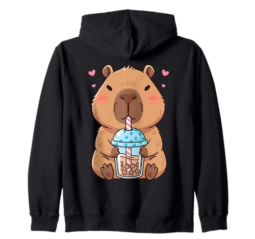 Cute Capybara Trinken Kawaii Anime Lover Mädchen Kapuzenjacke Cute Capybara Trinken Kawaii Anime Lover Mädchen Kapuzenjacke von Kawaii Culture