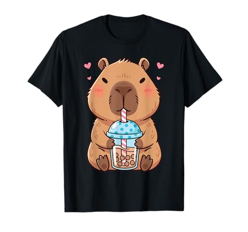 Cute Capybara Trinken Kawaii Anime Lover Mädchen T-Shirt Cute Capybara Trinken Kawaii Anime Lover Mädchen T-Shirt von Kawaii Culture