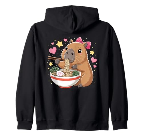 Kawaii Capybara Ramen Cute Capy Lover Food für Kinder und Mädchen Kapuzenjacke Kawaii Capybara Ramen Cute Capy Lover Food für Kinder und Mädchen Kapuzenjacke von Kawaii Cute Capybara Ramen Apparel Gifts