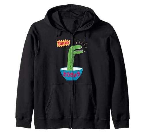 Lustige Dinosaurier-Reisschale Tokyo Japan Pop Art Humor Damen Herren Kapuzenjacke Lustige Dinosaurier-Reisschale Tokyo Japan Pop Art Humor Damen Herren Kapuzenjacke von Kawaii Dino Noodle Bowl Tokyo Japan Cute Food