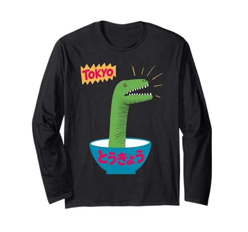 Lustige Dinosaurier-Reisschale Tokyo Japan Pop Art Humor Damen Herren Langarmshirt Lustige Dinosaurier-Reisschale Tokyo Japan Pop Art Humor Damen Herren Langarmshirt von Kawaii Dino Noodle Bowl Tokyo Japan Cute Food