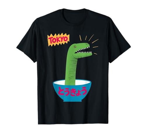 Lustige Dinosaurier-Reisschale Tokyo Japan Pop Art Humor Damen Herren T-Shirt Lustige Dinosaurier-Reisschale Tokyo Japan Pop Art Humor Damen Herren T-Shirt von Kawaii Dino Noodle Bowl Tokyo Japan Cute Food