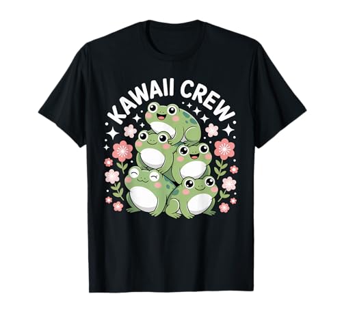 Cute Kawaii Frog Crew Pile Adorable Friends Cartoon Kids T-Shirt Cute Kawaii Frog Crew Pile Adorable Friends Cartoon Kids T-Shirt von Kawaii Frog Friends Pile Up Cute Animal Crew