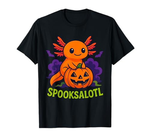 Spooksalotl Funny Animal Axolotl Halloween Men Women Kids T-Shirt Spooksalotl Funny Animal Axolotl Halloween Men Women Kids T-Shirt von Kawaii Funny Ghost Pumpkin Trick Or Treat Costume