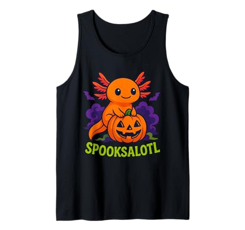 Spooksalotl Funny Animal Axolotl Halloween Men Women Kids Tank Top Spooksalotl Funny Animal Axolotl Halloween Men Women Kids Tank Top von Kawaii Funny Ghost Pumpkin Trick Or Treat Costume