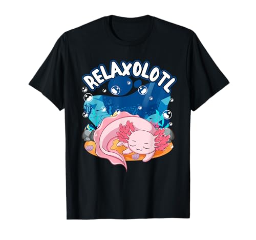 Cute Lazy Axolotl Lover Relaxolotl Nap Sleep Kids Boys Girls T-Shirt Cute Lazy Axolotl Lover Relaxolotl Nap Sleep Kids Boys Girls T-Shirt von Kawaii Funny Japanese Anime Teens Animal Merch Tee