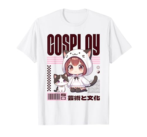 Kawaii Japanisches Mädchen mit Katze Cosplay Kostüm Manga Anime T-Shirt Kawaii Japanisches Mädchen mit Katze Cosplay Kostüm Manga Anime T-Shirt von Kawaii Girl Cosplay Anime Manga Cat Lover