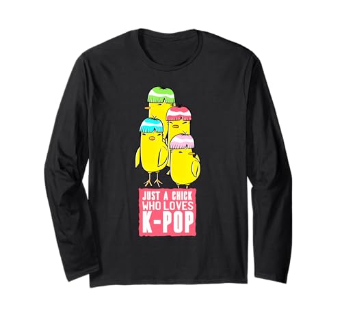 Nur EIN Mädchen, das K-Pop liebt Süße Frauen Kpop Chicken Girls Langarmshirt Nur EIN Mädchen, das K-Pop liebt Süße Frauen Kpop Chicken Girls Langarmshirt von Kawaii Just A Chick Who Loves K-Pop Cute Chickens