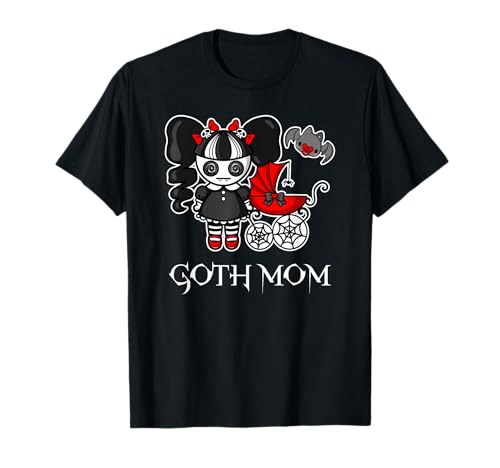Gothic Muttertag Gothic Mom Vampir Fledermaus Kinderwagen T-Shirt von Kawaii Kreeps