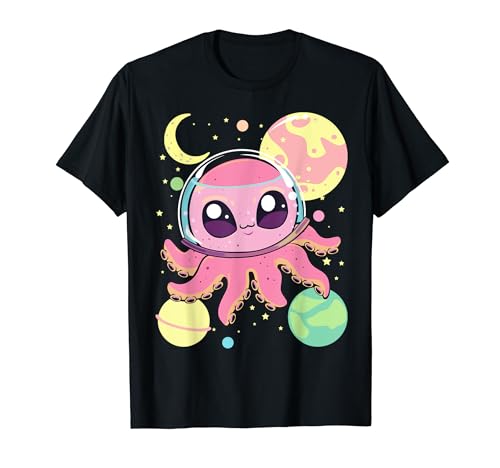 Space Octopus Kawaii Japan Anime Comic Kinder Mädchen Kawaii T-Shirt Space Octopus Kawaii Japan Anime Comic Kinder Mädchen Kawaii T-Shirt von Kawaii Octopus Space and Galaxy