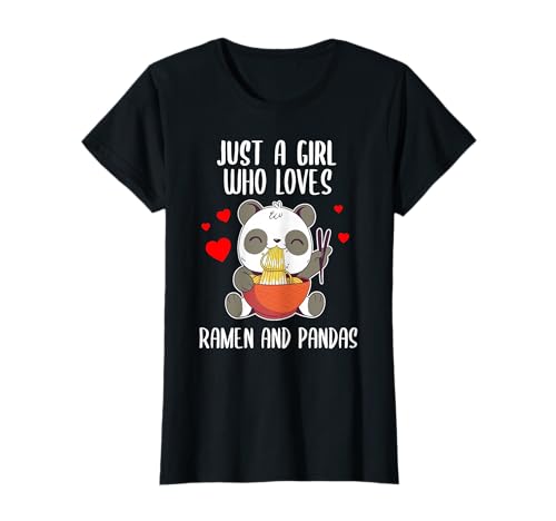 Just A Girl Who Loves Ramen & Pandas - Kawaii Panda - Damen T-Shirt Just A Girl Who Loves Ramen & Pandas - Kawaii Panda - Damen T-Shirt von Kawaii Panda Designs