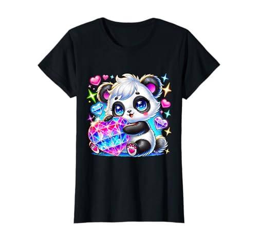 Süßer Kawaii Panda mit Diamant Herz für Mädchen & Frauen T-Shirt Süßer Kawaii Panda mit Diamant Herz für Mädchen & Frauen T-Shirt von Kawaii Panda Geschenke | Niedliche & Bunte Designs