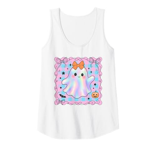Damen Kawaii Pastell Geist Halloween Gruselige Jahreszeit Kokette Schleife Tank Top Damen Kawaii Pastell Geist Halloween Gruselige Jahreszeit Kokette Schleife Tank Top von Kawaii Pastel Ghosts & Spooky Creatures