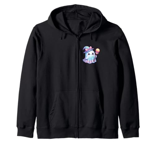 Kawaii-Geist-Kokett-Schleife Pastell-Goth-Süß Anime Mädchen Kapuzenjacke von Kawaii Pastel Goth Cute Ghost Coquette Girl Anime