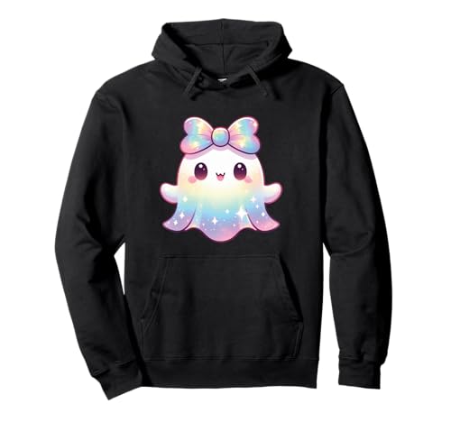 Kawaii-Geist-Kokett-Schleife Pastell-Goth-Süß Anime Mädchen Pullover Hoodie von Kawaii Pastel Goth Cute Ghost Coquette Girl Anime