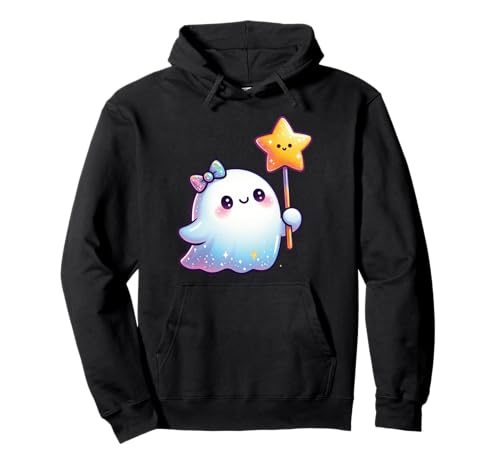 Kawaii-Geist-Kokett-Schleife Pastell-Goth-Süß Anime Mädchen Pullover Hoodie von Kawaii Pastel Goth Cute Ghost Coquette Girl Anime