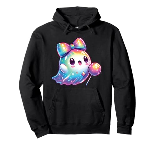 Kawaii-Geist-Kokett-Schleife Pastell-Goth-Süß Anime Mädchen Pullover Hoodie von Kawaii Pastel Goth Cute Ghost Coquette Girl Anime