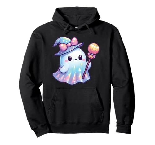 Kawaii-Geist-Kokett-Schleife Pastell-Goth-Süß Anime Mädchen Pullover Hoodie von Kawaii Pastel Goth Cute Ghost Coquette Girl Anime