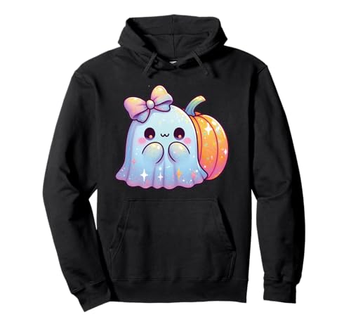 Kawaii-Geist-Kokett-Schleife Pastell-Goth-Süß Anime Mädchen Pullover Hoodie von Kawaii Pastel Goth Cute Ghost Coquette Girl Anime