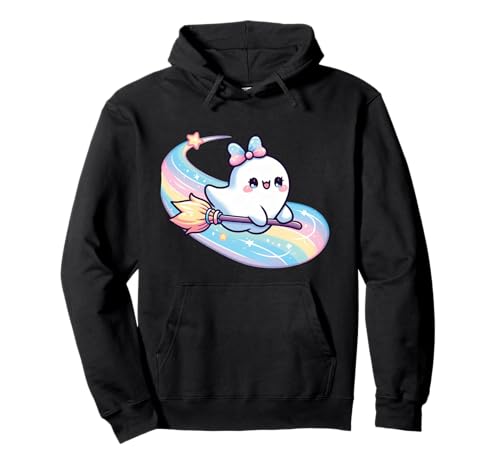 Kawaii-Geist-Kokett-Schleife Pastell-Goth-Süß Anime Mädchen Pullover Hoodie von Kawaii Pastel Goth Cute Ghost Coquette Girl Anime