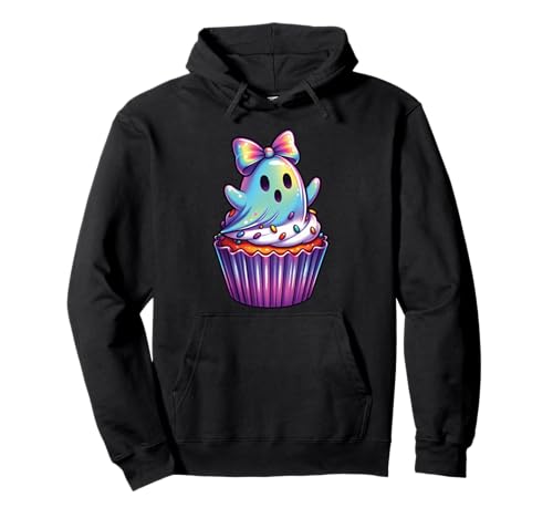 Kawaii-Geist-Kokett-Schleife Pastell-Goth-Süß Anime Mädchen Pullover Hoodie von Kawaii Pastel Goth Cute Ghost Coquette Girl Anime