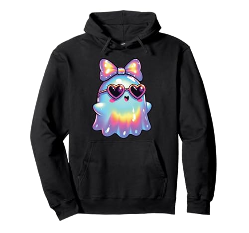 Kawaii-Geist-Kokett-Schleife Pastell-Goth-Süß Anime Mädchen Pullover Hoodie von Kawaii Pastel Goth Cute Ghost Coquette Girl Anime
