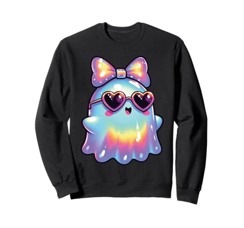 Kawaii-Geist-Kokett-Schleife Pastell-Goth-Süß Anime Mädchen Sweatshirt von Kawaii Pastel Goth Cute Ghost Coquette Girl Anime