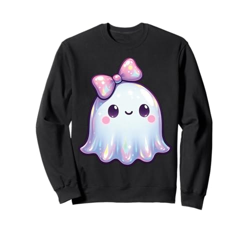Kawaii-Geist-Kokett-Schleife Pastell-Goth-Süß Anime Mädchen Sweatshirt von Kawaii Pastel Goth Cute Ghost Coquette Girl Anime