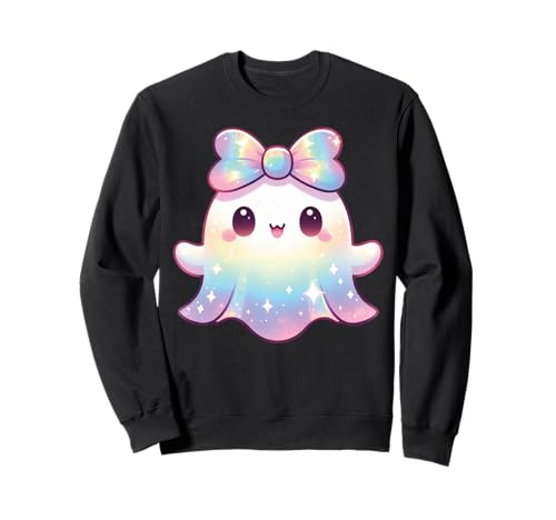 Kawaii-Geist-Kokett-Schleife Pastell-Goth-Süß Anime Mädchen Sweatshirt von Kawaii Pastel Goth Cute Ghost Coquette Girl Anime