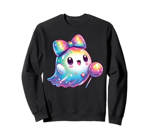 Kawaii-Geist-Kokett-Schleife Pastell-Goth-Süß Anime Mädchen Sweatshirt von Kawaii Pastel Goth Cute Ghost Coquette Girl Anime