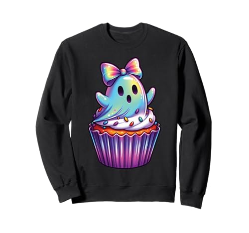 Kawaii-Geist-Kokett-Schleife Pastell-Goth-Süß Anime Mädchen Sweatshirt von Kawaii Pastel Goth Cute Ghost Coquette Girl Anime