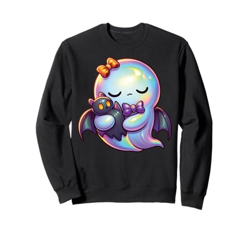 Kawaii-Geist-Kokett-Schleife Pastell-Goth-Süß Anime Mädchen Sweatshirt von Kawaii Pastel Goth Cute Ghost Coquette Girl Anime