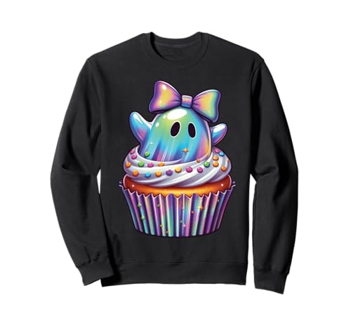 Kawaii-Geist-Kokett-Schleife Pastell-Goth-Süß Anime Mädchen Sweatshirt von Kawaii Pastel Goth Cute Ghost Coquette Girl Anime