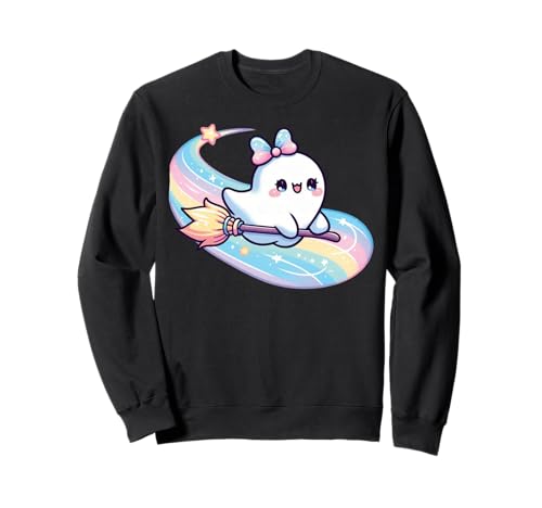 Kawaii-Geist-Kokett-Schleife Pastell-Goth-Süß Anime Mädchen Sweatshirt von Kawaii Pastel Goth Cute Ghost Coquette Girl Anime