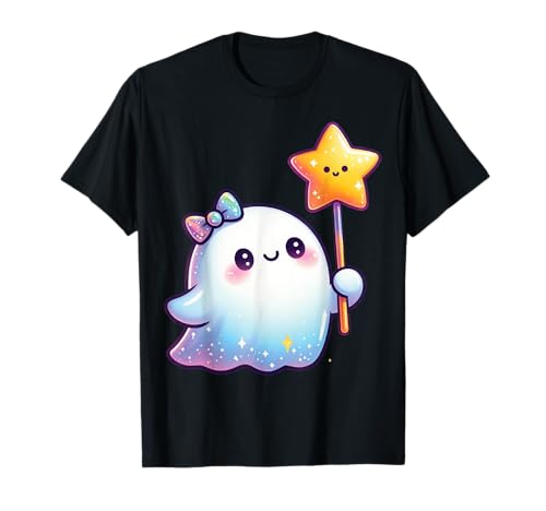 Kawaii-Geist-Kokett-Schleife Pastell-Goth-Süß Anime Mädchen T-Shirt von Kawaii Pastel Goth Cute Ghost Coquette Girl Anime