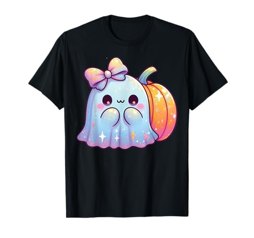 Kawaii-Geist-Kokett-Schleife Pastell-Goth-Süß Anime Mädchen T-Shirt von Kawaii Pastel Goth Cute Ghost Coquette Girl Anime
