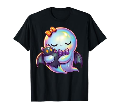 Kawaii-Geist-Kokett-Schleife Pastell-Goth-Süß Anime Mädchen T-Shirt von Kawaii Pastel Goth Cute Ghost Coquette Girl Anime