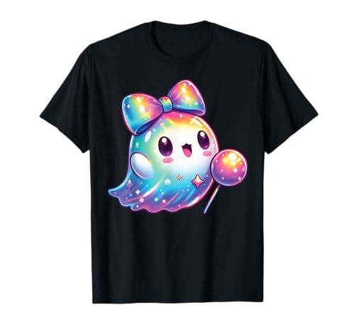 Kawaii-Geist-Kokett-Schleife Pastell-Goth-Süß Anime Mädchen T-Shirt von Kawaii Pastel Goth Cute Ghost Coquette Girl Anime