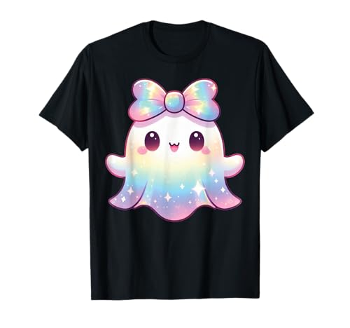 Kawaii-Geist-Kokett-Schleife Pastell-Goth-Süß Anime Mädchen T-Shirt von Kawaii Pastel Goth Cute Ghost Coquette Girl Anime