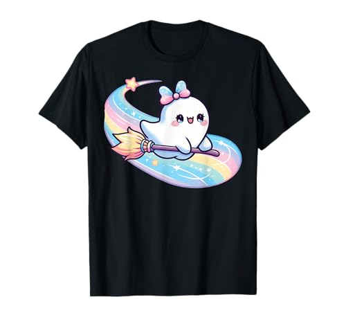 Kawaii-Geist-Kokett-Schleife Pastell-Goth-Süß Anime Mädchen T-Shirt von Kawaii Pastel Goth Cute Ghost Coquette Girl Anime