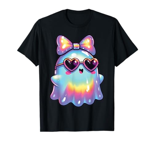 Kawaii-Geist-Kokett-Schleife Pastell-Goth-Süß Anime Mädchen T-Shirt von Kawaii Pastel Goth Cute Ghost Coquette Girl Anime
