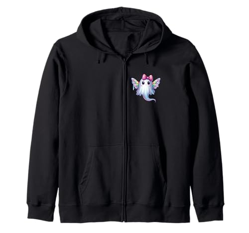 Kawaii-Geist-Kokett-Schleife Pastell-Goth-Süß Fee Mädchen Kapuzenjacke von Kawaii Pastel Goth Cute Ghost Coquette Girl Anime